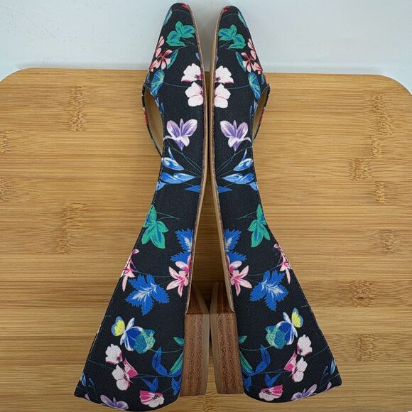 Talbots Edison D'Orsay Botanical Floral Pointed Toe Flats, Size 7 - Picture 5 of 9